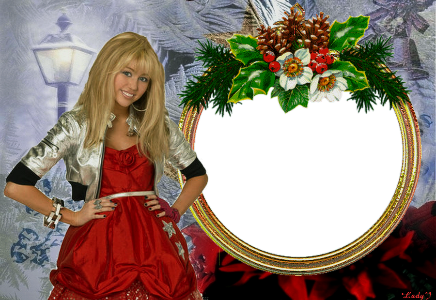 Hana Montana karácsonyi képkeret