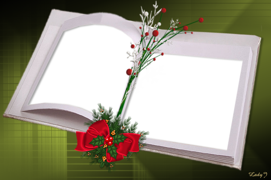 fehér, könyv alakú karácsonyi képkeret